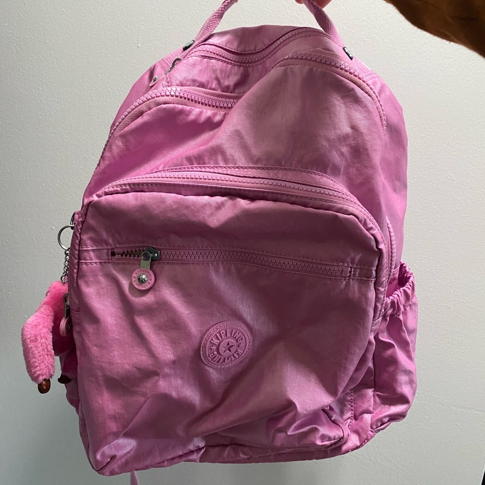Kipling bag pack metallic pink